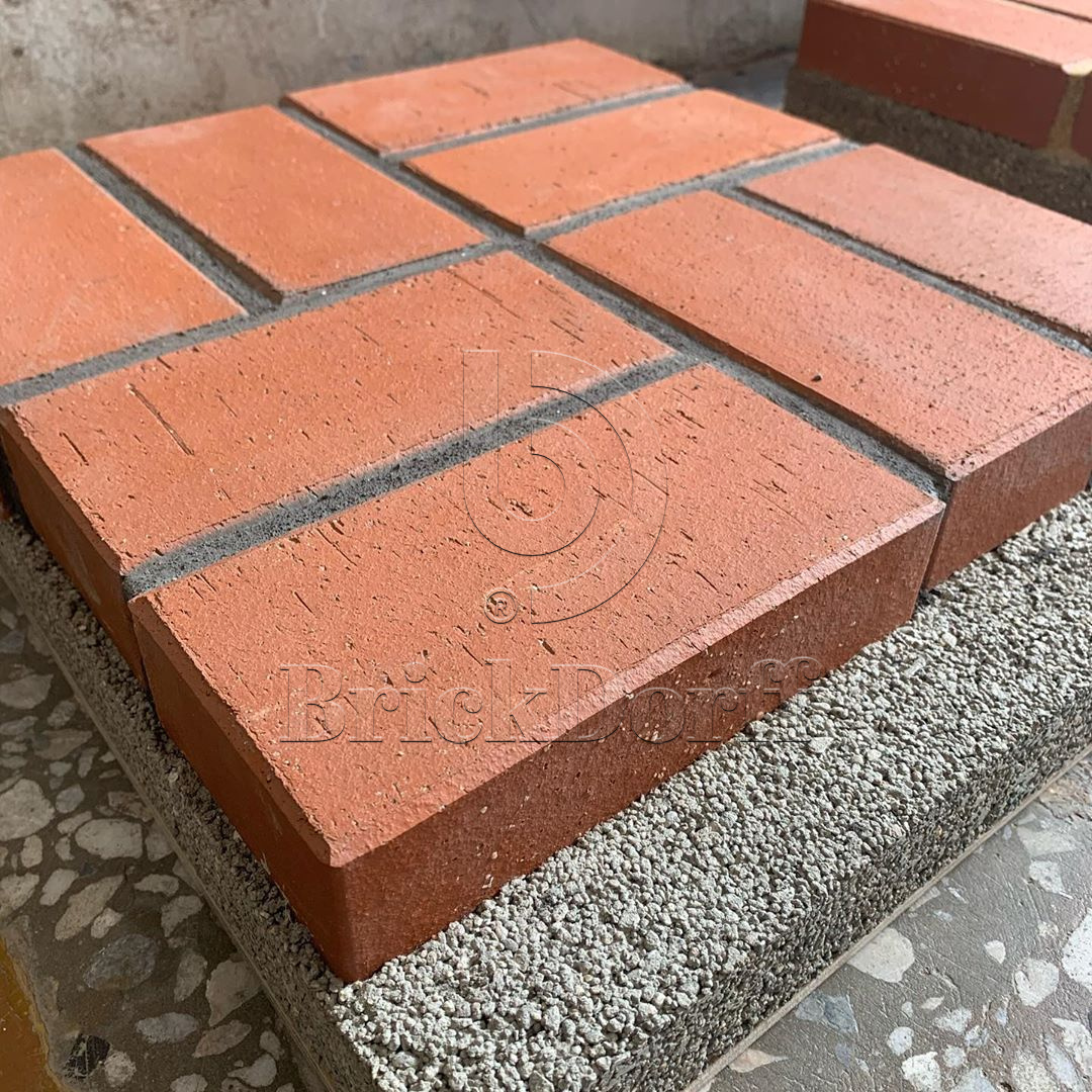 Тротуарная плитка / брусчатка Клинкерная ЛСР (RAUF Design) красный "Лондон" 200*100*50 мм