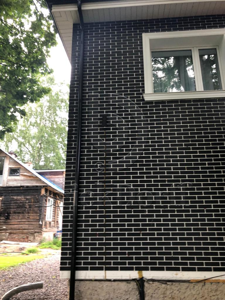 SCANDIANO NERO 245X66х7,4 мм Клинкерная фасадная плитка под кирпич облицовочная черная