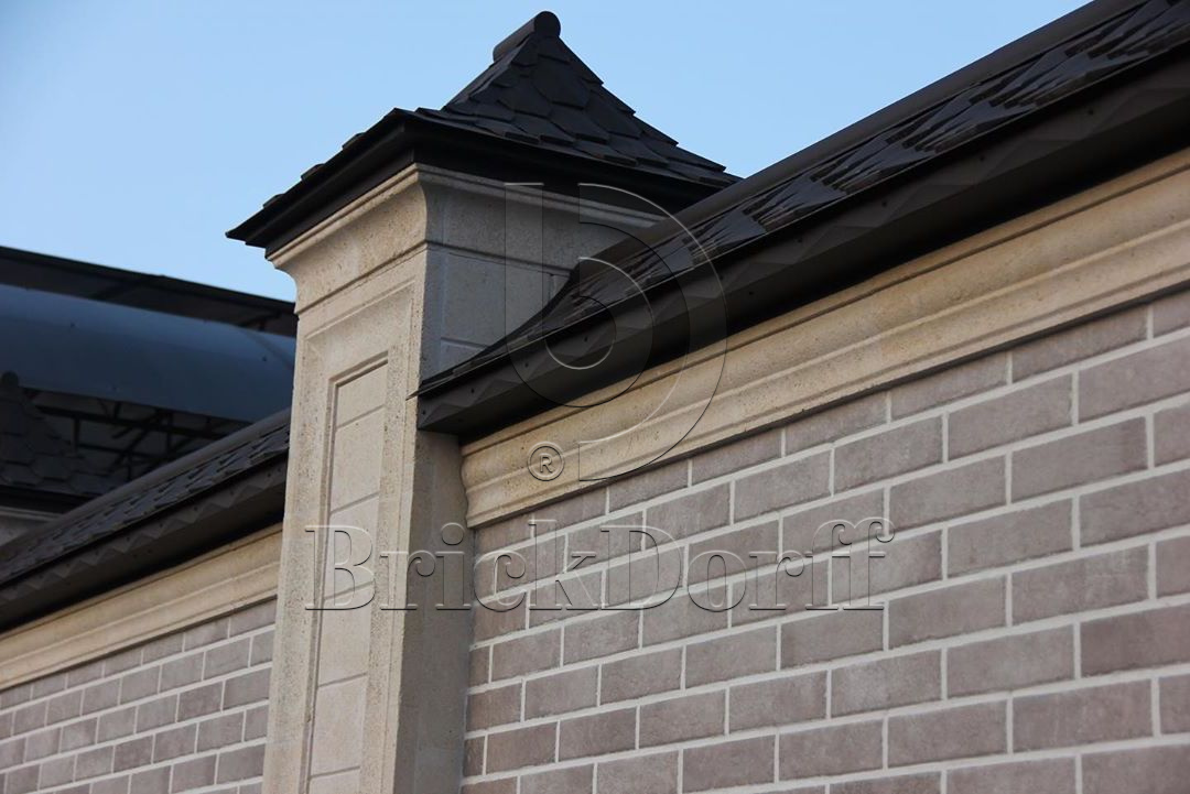 Viano Beige 245X66х7,4 мм Клинкерная фасадная плитка под кирпич облицовочная, серый беж