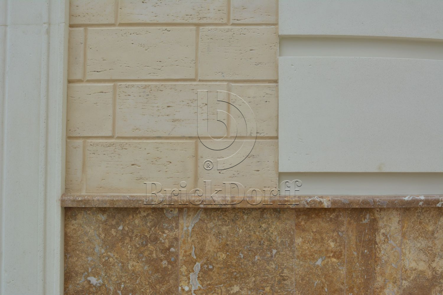 Фасадная облицовочная декоративная плитка травертин-вилла 00