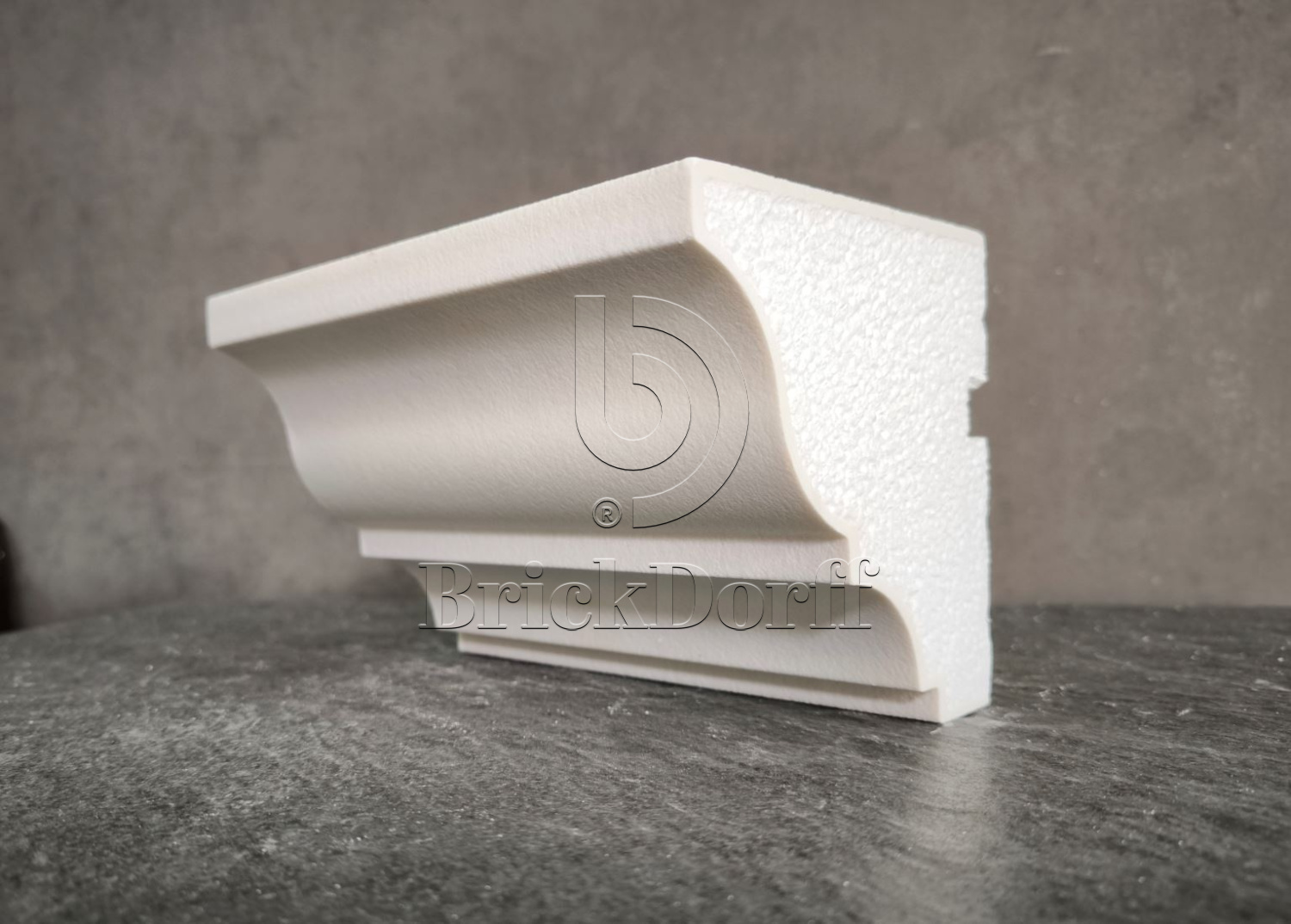 КАРНИЗ для Фасада и Интерьера - лепнина, декор из пенополистирола КВ-132/1 (КС-113) 132*128*2000 мм