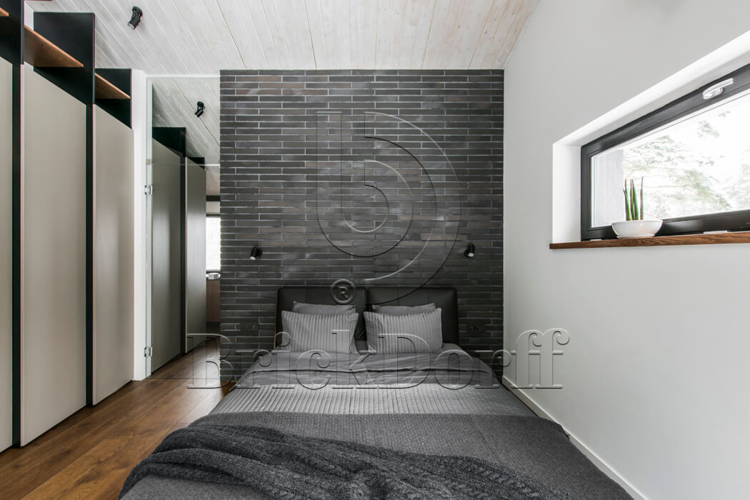 Клинкерная фасадная плитка облицовочная под кирпич Stroeher (Штроер) Glanzstueck Glanzstueck № 6 рельефная, 440*52*14 мм