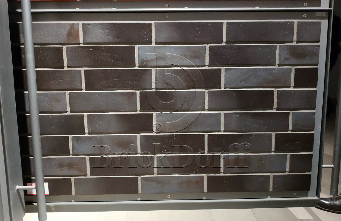 Ласточкин хвост Клинкерная фасадная плитка облицовочная ABC Dresden schwarz blau bunt schieferstruktur 240*71*14 мм