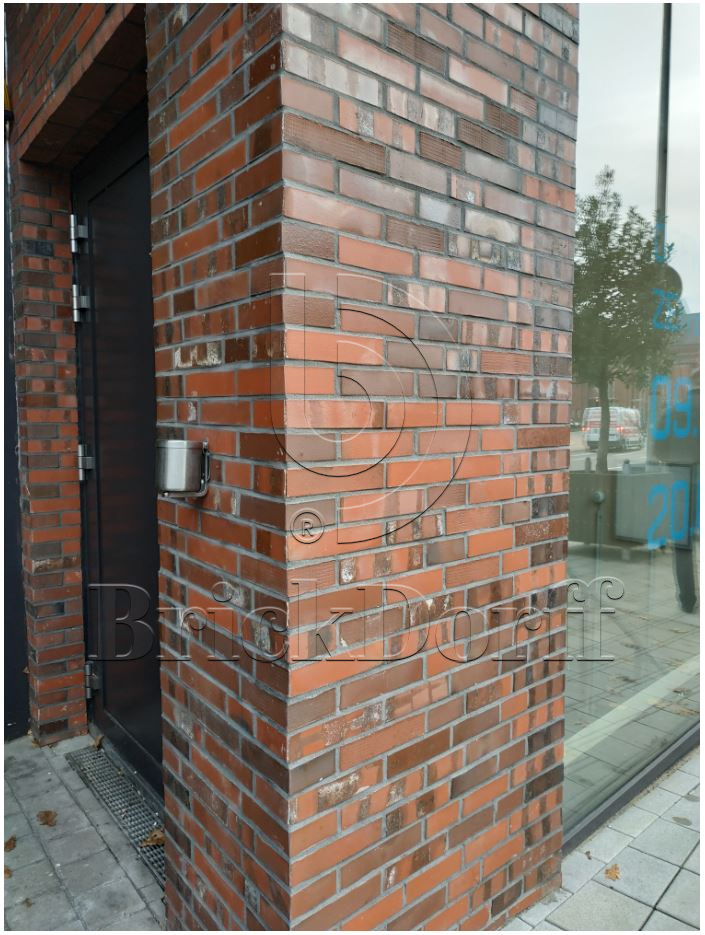 Кирпич облицовочный Клинкерный ригельный Langformat ABC 1012 Schleswig blau-bunt Kohlebrand Fußsortierung 365*115*40 мм