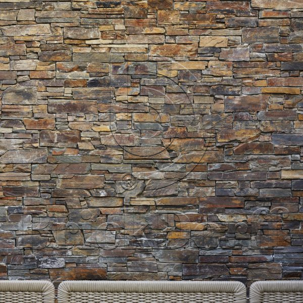 Камень грубый кварцит цветной 550*200*20\40 мм, натуральный камень для фасада и интерьера BD