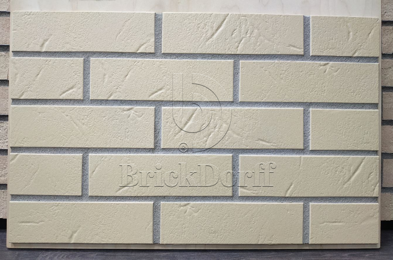 Alaska Beige genarbt, 240*71*7 мм, Клинкерная фасадная плитка облицовочная под кирпич бежевая, ABCklinker