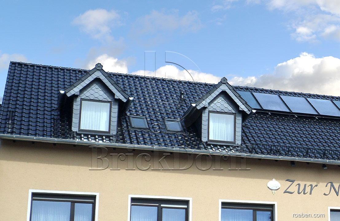 Керамическая черепица рядовая Roben BARI черный матовая глазурь