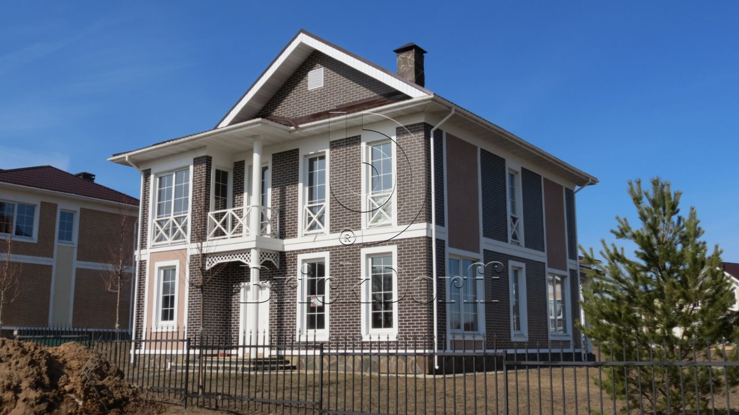 Ласточкин хвост Клинкерная фасадная плитка облицовочная ABC Braun 240*71*14 мм