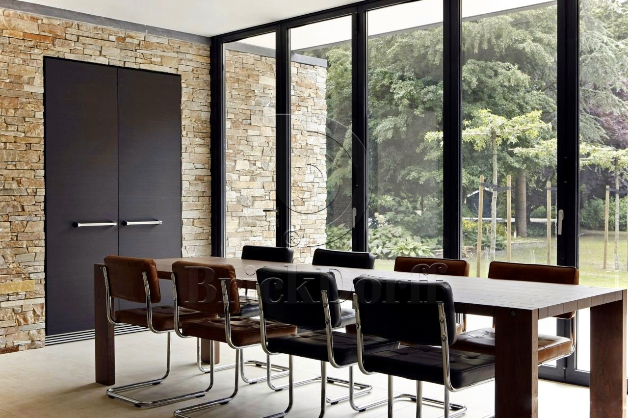 Камень грубый кварцит бежевый 550*200*20\40 мм, натуральный камень для фасада и интерьера BD