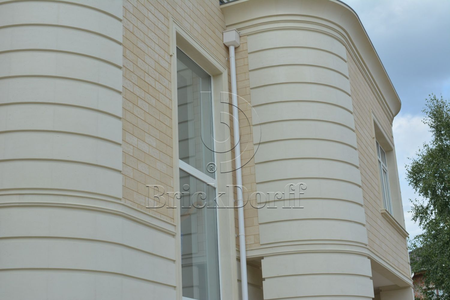 Фасадная облицовочная декоративная плитка травертин-вилла 00