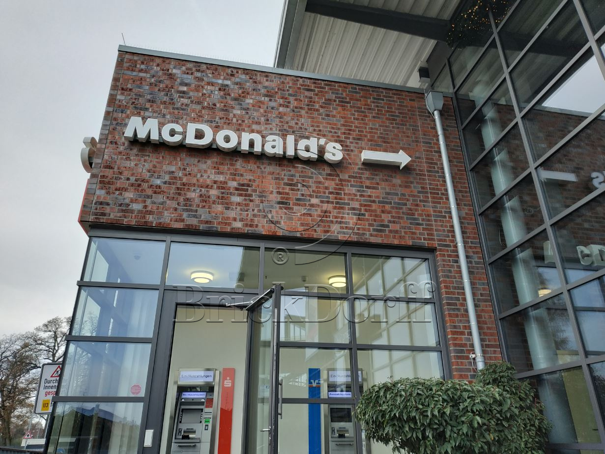 Кирпич облицовочный Клинкерный ABC 5781 Wittenburg Kohlebrand mit Sinterschmolz glatt NF 240*115*71 мм