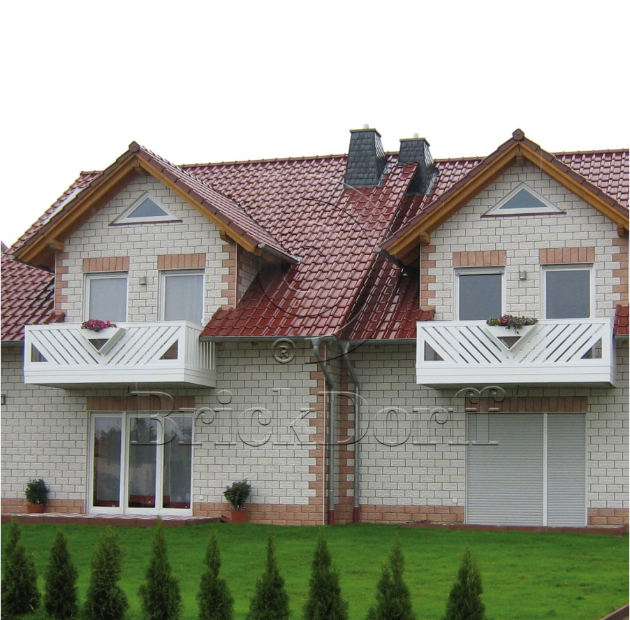 Клинкерная фасадная плитка облицовочная под камень Stroeher (Штроер) Kerabig KS 01 weis рельефная, 302*148*12 мм