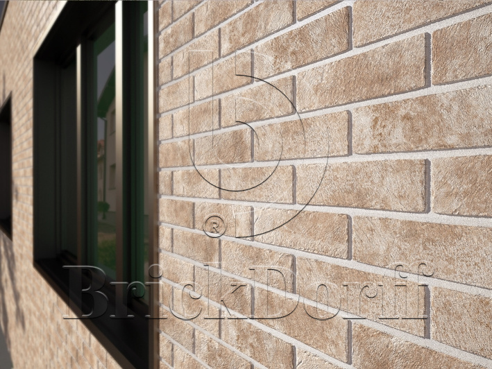 Scandiano Ochra клинкерная ступень с насечками противоскользящая 300x300x11 мм