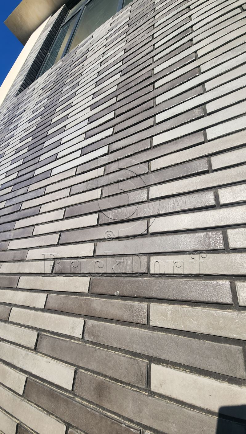 Фасадная ригельная плитка под клинкер Life Brick Лонг 201, 430*52*15 мм