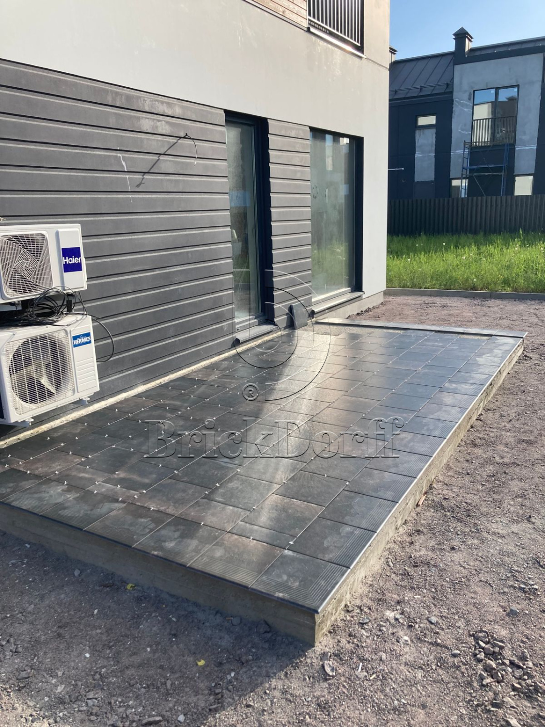 Scandiano Brown клинкерная ступень с насечками противоскользящая 300x300x11 мм