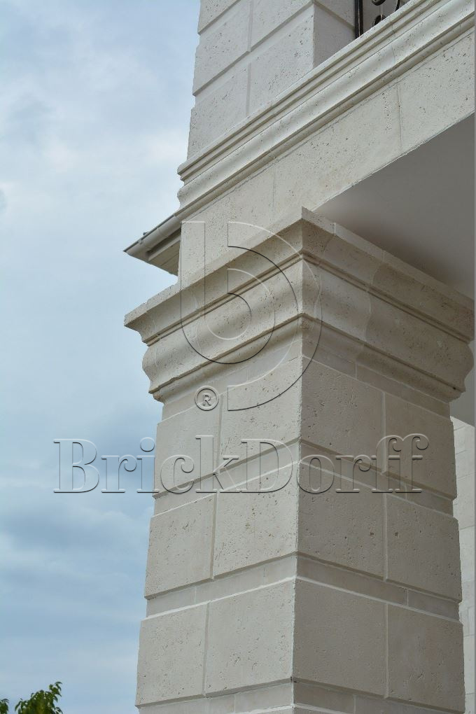 Фасадная облицовочная декоративная плитка травертин-касса 01