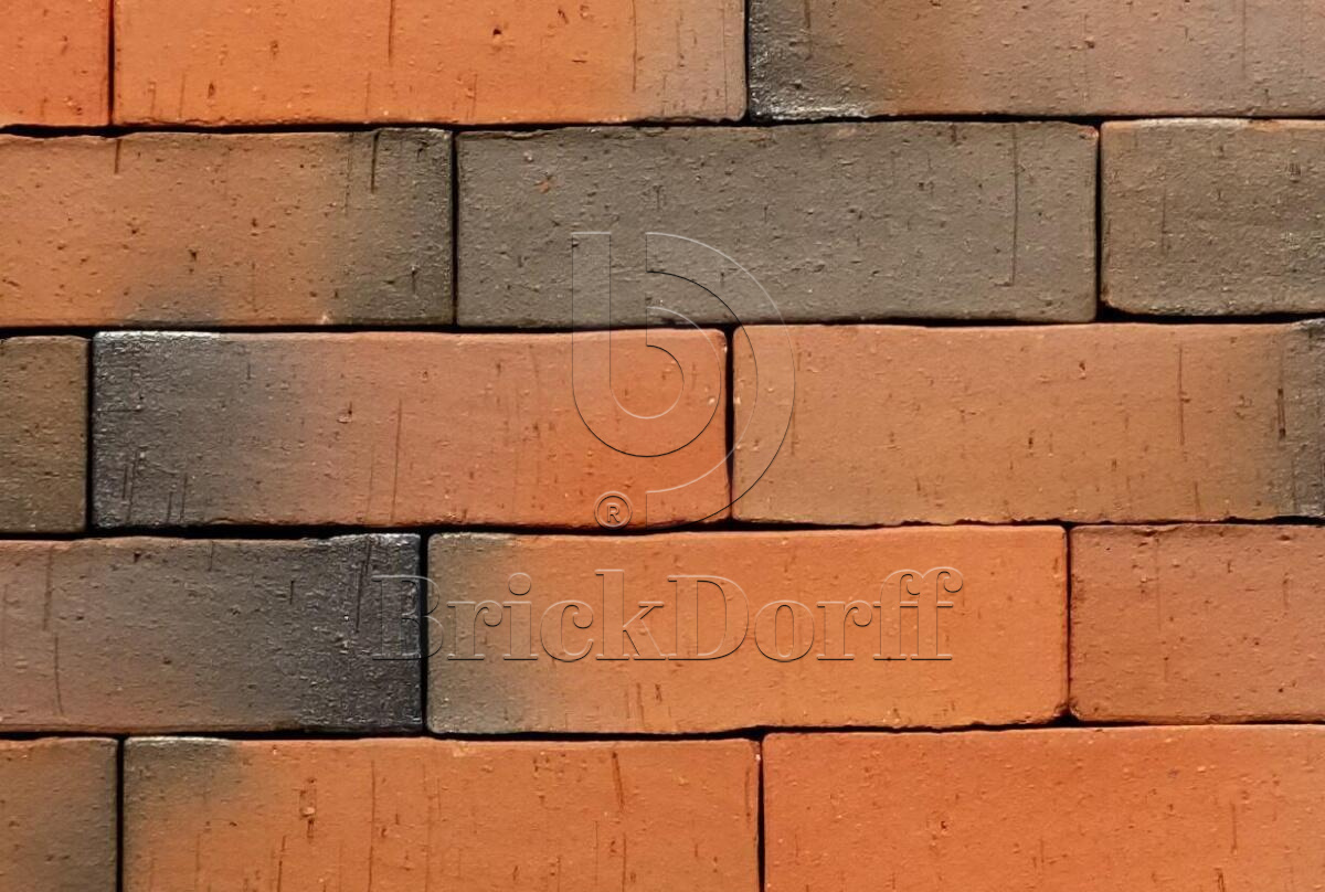 Регенсбург флэш, красная ригельная тротуарная плитка/брусчатка клинкерная 250*80*52 мм, пятый элемент