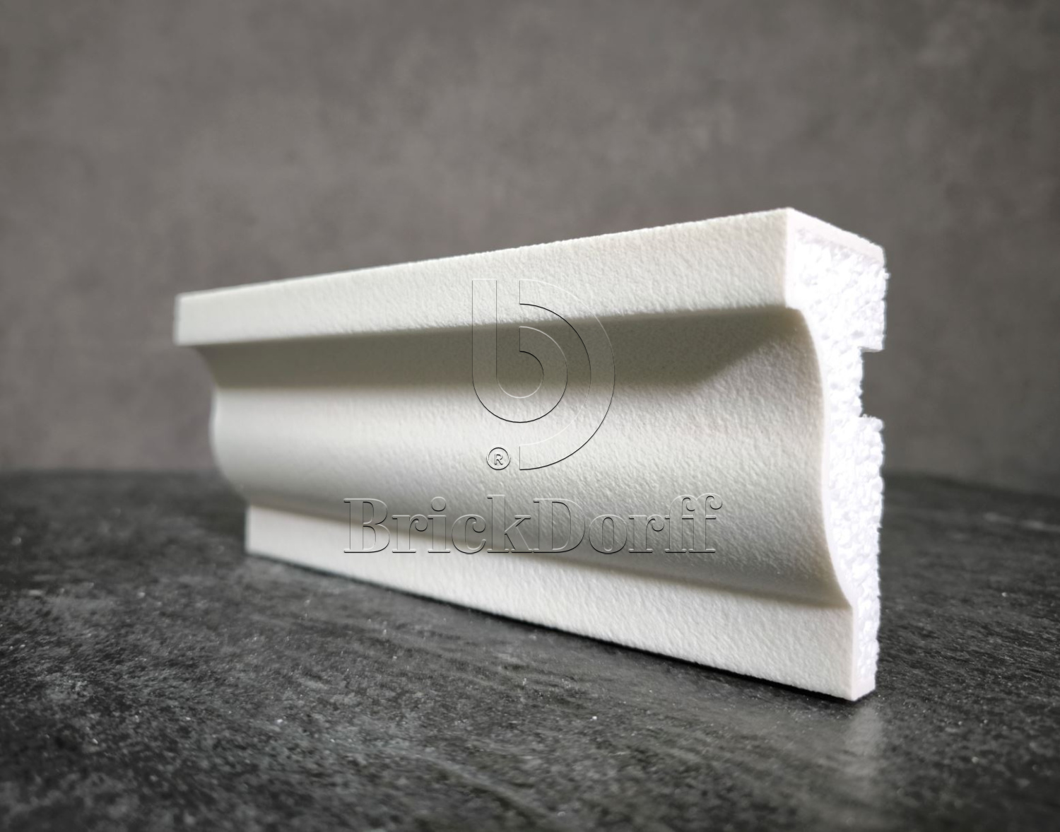 Молдинг для фасада - лепнина, декор из пенополистирола МВ-80/2 80*40*2000 мм