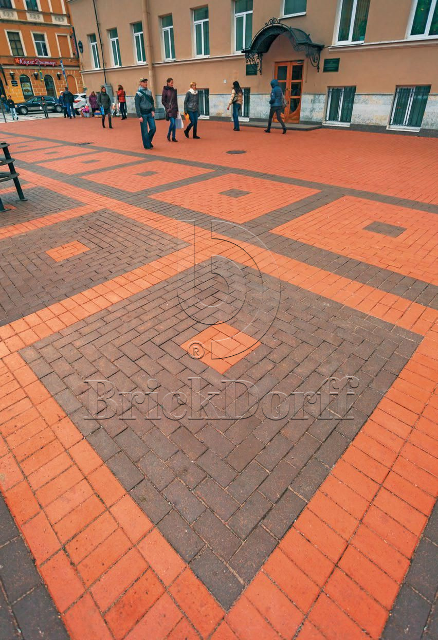 Тротуарная плитка / брусчатка Клинкерная ЛСР (RAUF Design) красный "Лондон" 200*100*50 мм