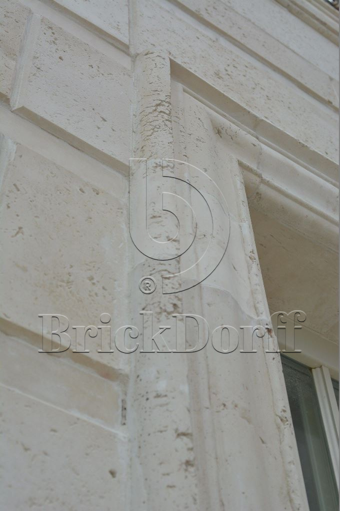 Фасадная облицовочная декоративная плитка травертин-касса 01