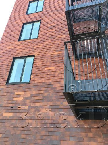 Tempio Rustikotta TONED FLAMED 200x400x14мм Дранка керамическая плитка для навесного вент Фасада и Кровли