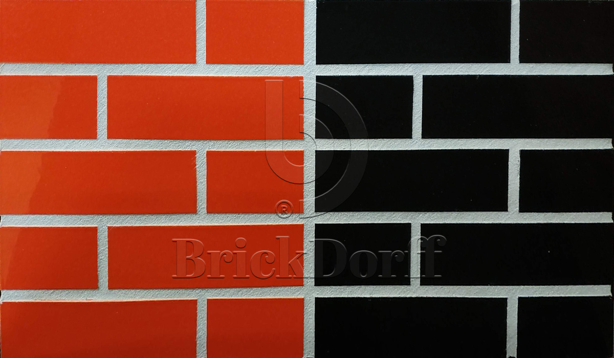 Глазурованная клинкерная фасадная плитка под кирпич ABC Orange 320 оранжевая, 240*52*10 мм