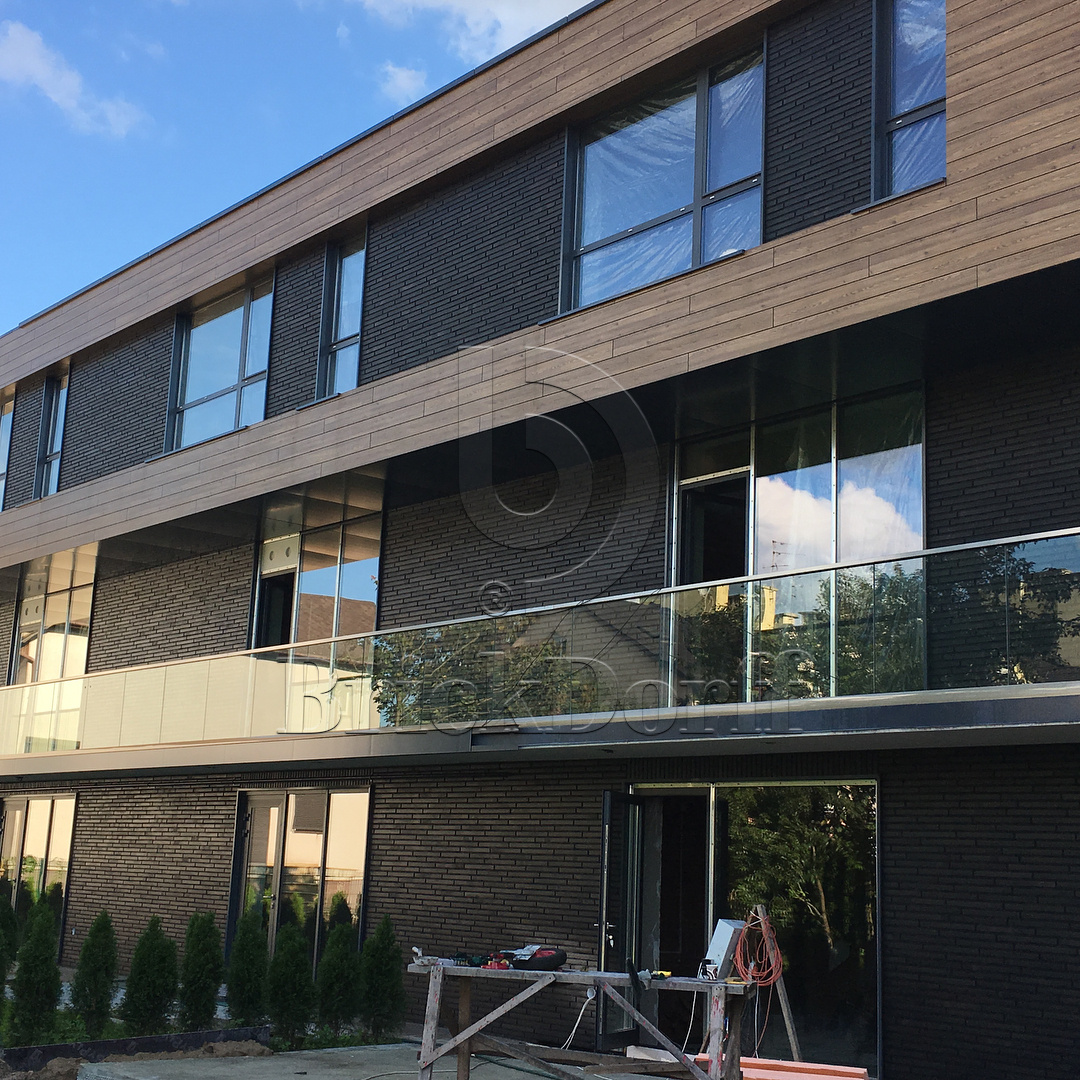 RIEGEL 50 456-schwarz-blau, 490*40*14мм Stroeher Клинкерная фасадная плитка под кирпич ригельная Langformat