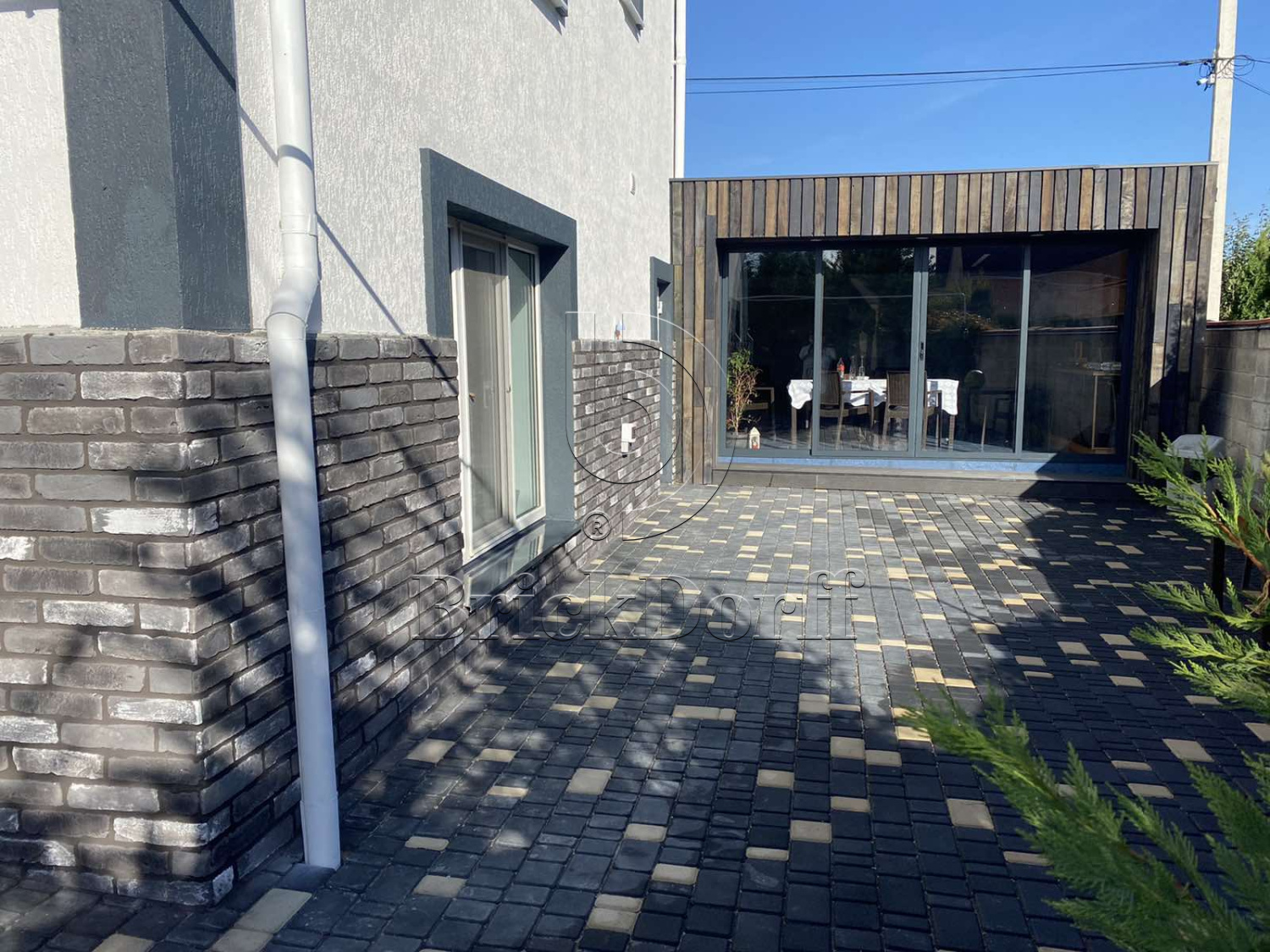 7.T Скандинавский кирпич 120-130*60-70*15 мм, декоративный камень для фасада и интерьера Petra