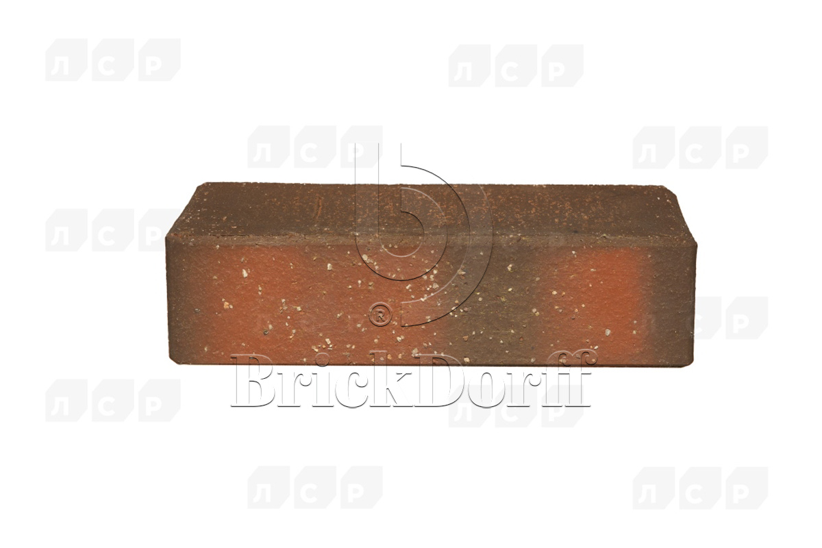 Тротуарная плитка / брусчатка Клинкерная ЛСР красный флэшинг "Ноттингем" 200*100*50 мм
