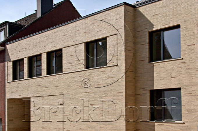 Кирпич облицовочный Клинкерный ригельный Langformat ABC 36107 Aquaterra Colima beigegrau DF 365*115*52 мм