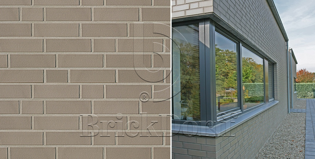 Objekta Grau genarbt 240*71*10 мм, Клинкерная фасадная плитка облицовочная под кирпич ABCklinker