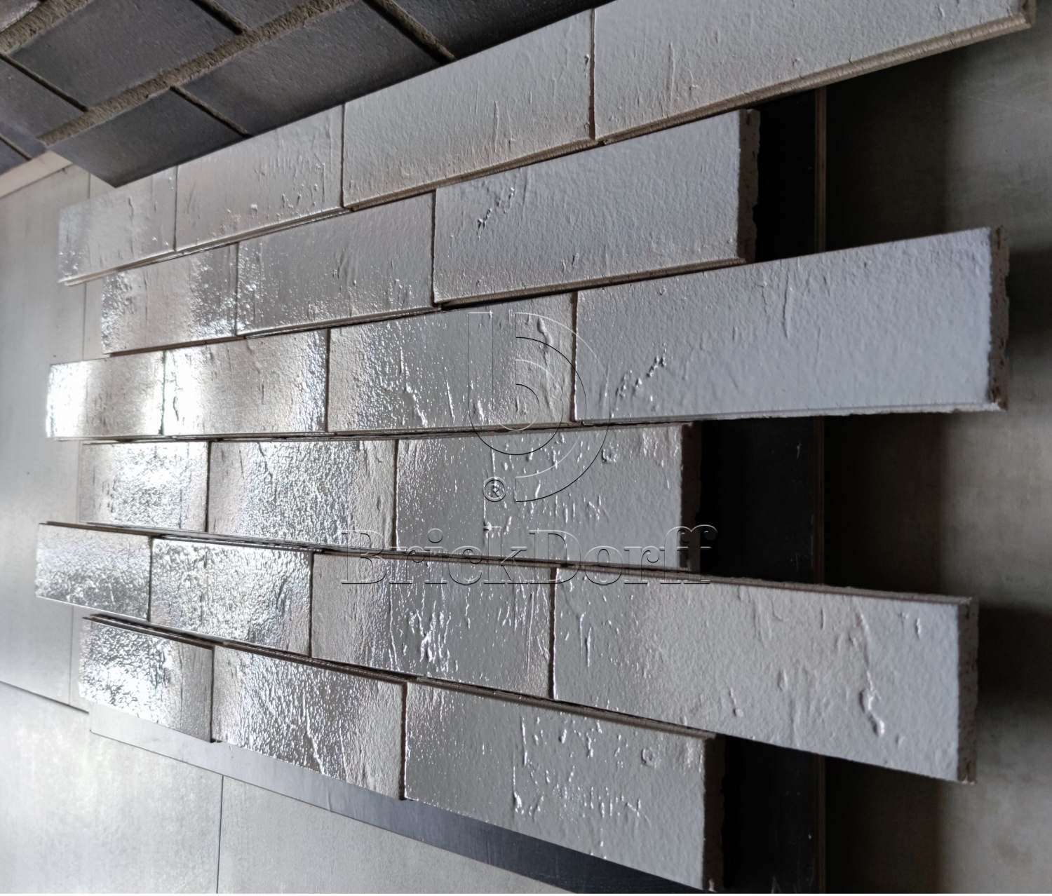 Белый перламутр  240х71х14 Клинкерная фасадная плитка облицовочная под кирпич для ВентФасада с затиркой шва