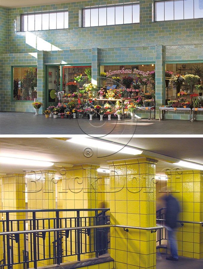 Глазурованная клинкерная фасадная плитка под кирпич ABC Gelb 310 желтая, 240*52*10 мм