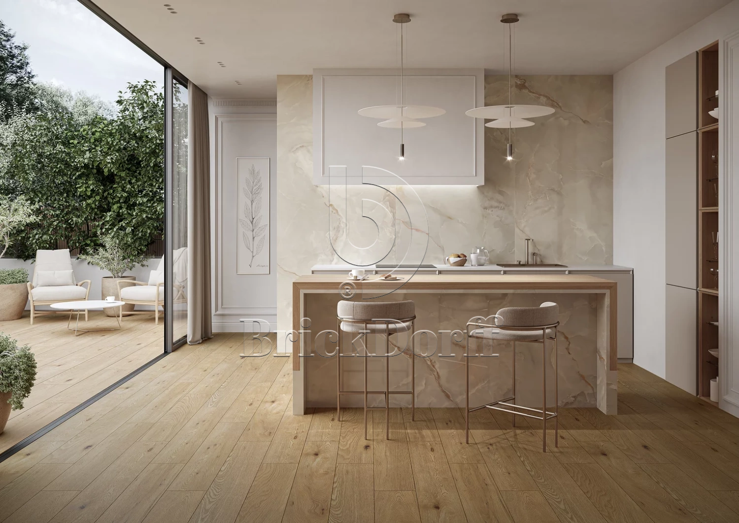 Trueland Honey Gres 295*1195*20 мм тротуарная плитка уличная, противоскользящая, керамогранитная Paradyz