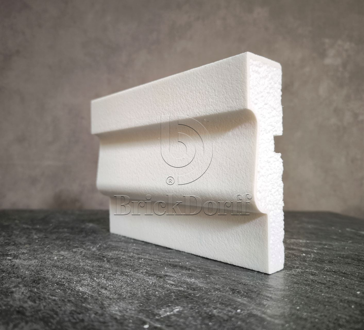 Молдинг для фасада - лепнина, декор из пенополистирола МВ-140/4 (МС-120) 140*40*2000 мм