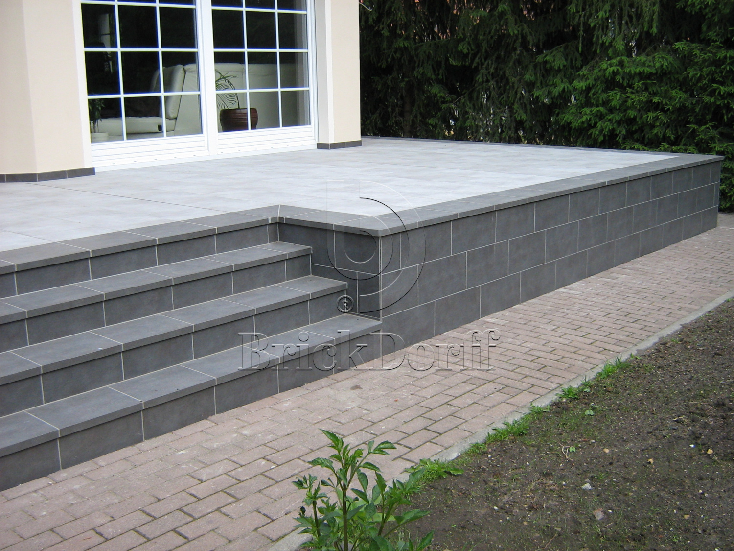 Клинкерная Ступень лофт противоскользящая плитка Stroeher KERAPLATTE ASAR 645 giru 294*340*35*11 мм