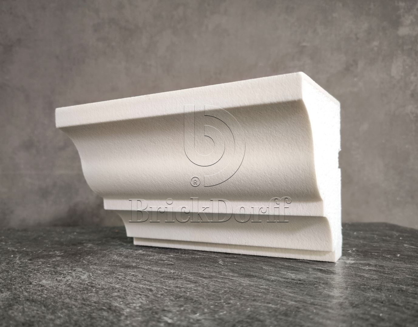 КАРНИЗ для Фасада и Интерьера - лепнина, декор из пенополистирола КВ-126/1 126*122*2000 мм