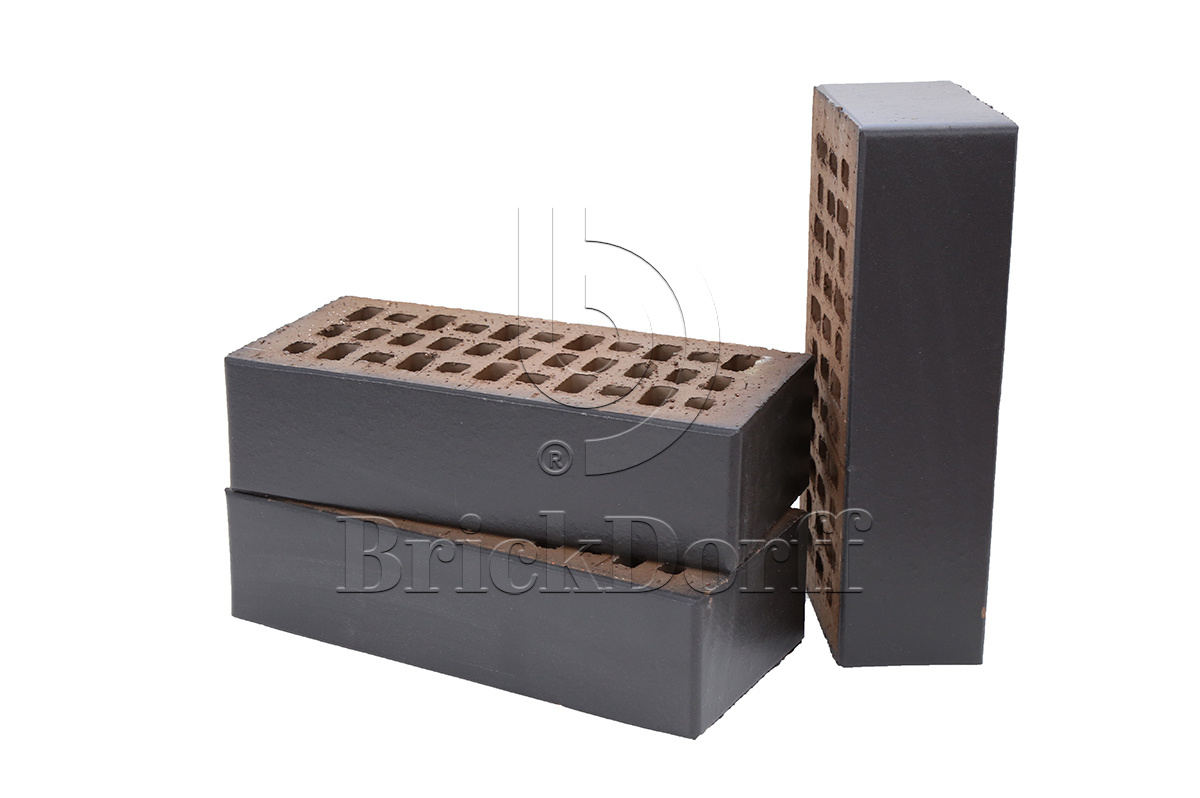 Lode CARBON гладкий, 250*120*65 мм, Печной Кирпич керамический пустотелый, черный