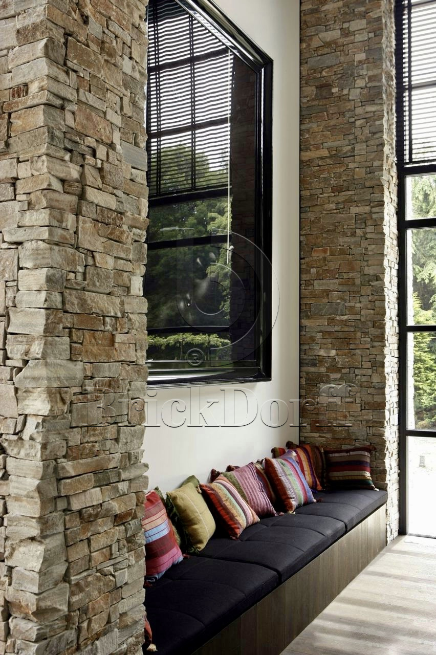 Камень грубый кварцит бежевый 550*200*20\40 мм, натуральный камень для фасада и интерьера BD