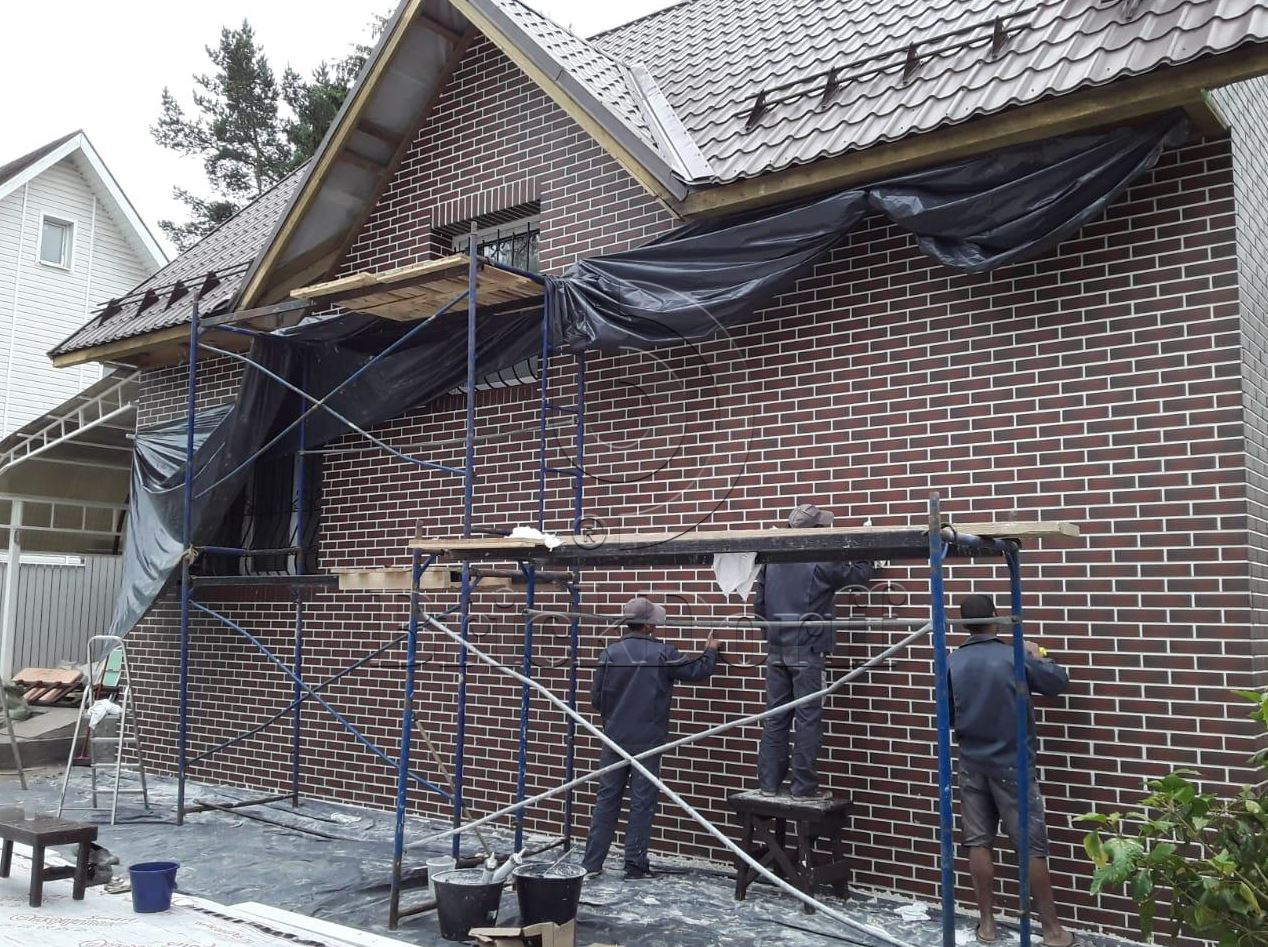 CLOUD BROWN 245X66х7,4 мм Клинкерная фасадная плитка под кирпич облицовочная коричневая