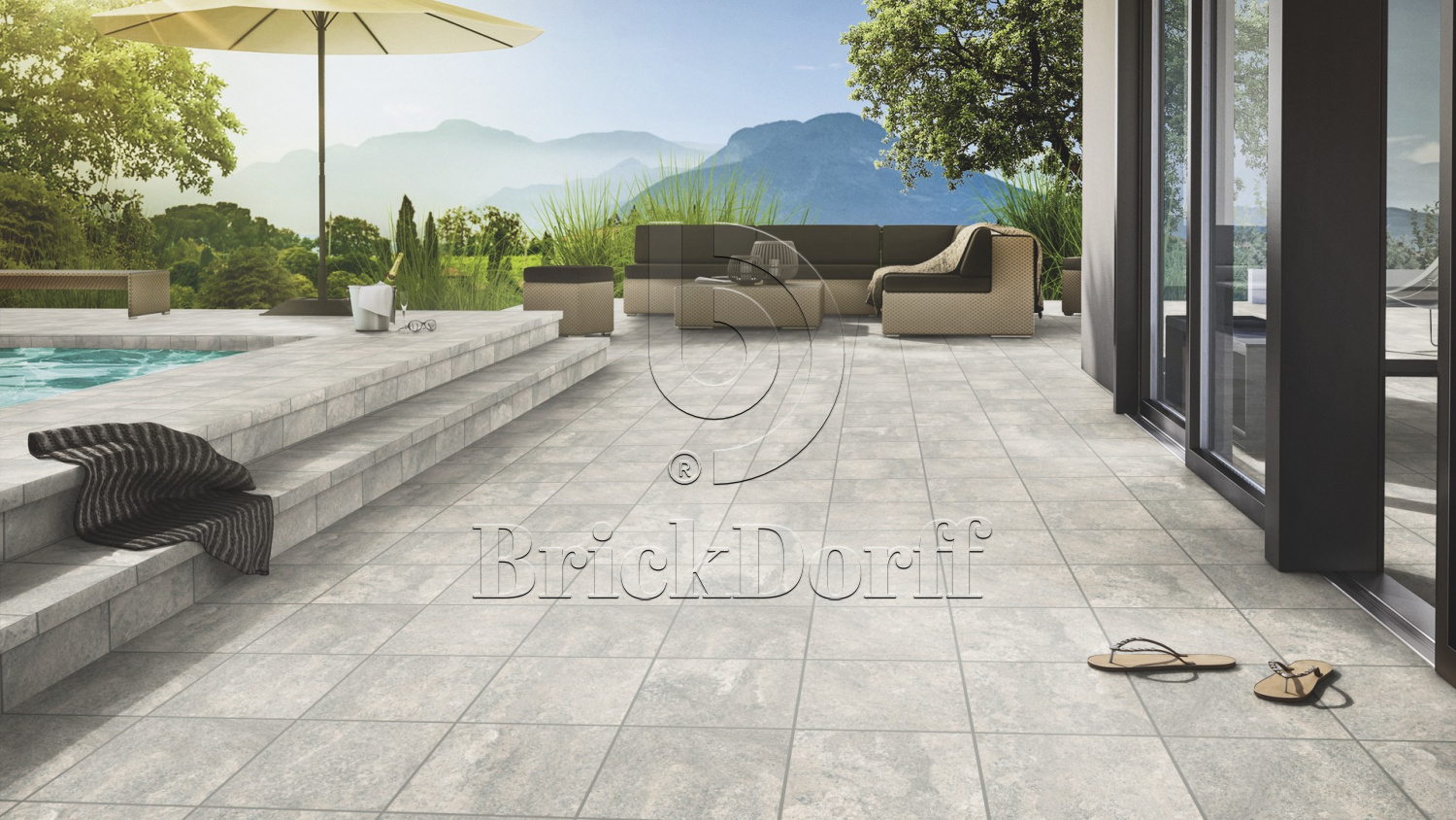 Клинкерная Плитка напольная противоскользящая Stroeher KERAPLATTE EPOS 952 pidra 444*294*10 мм