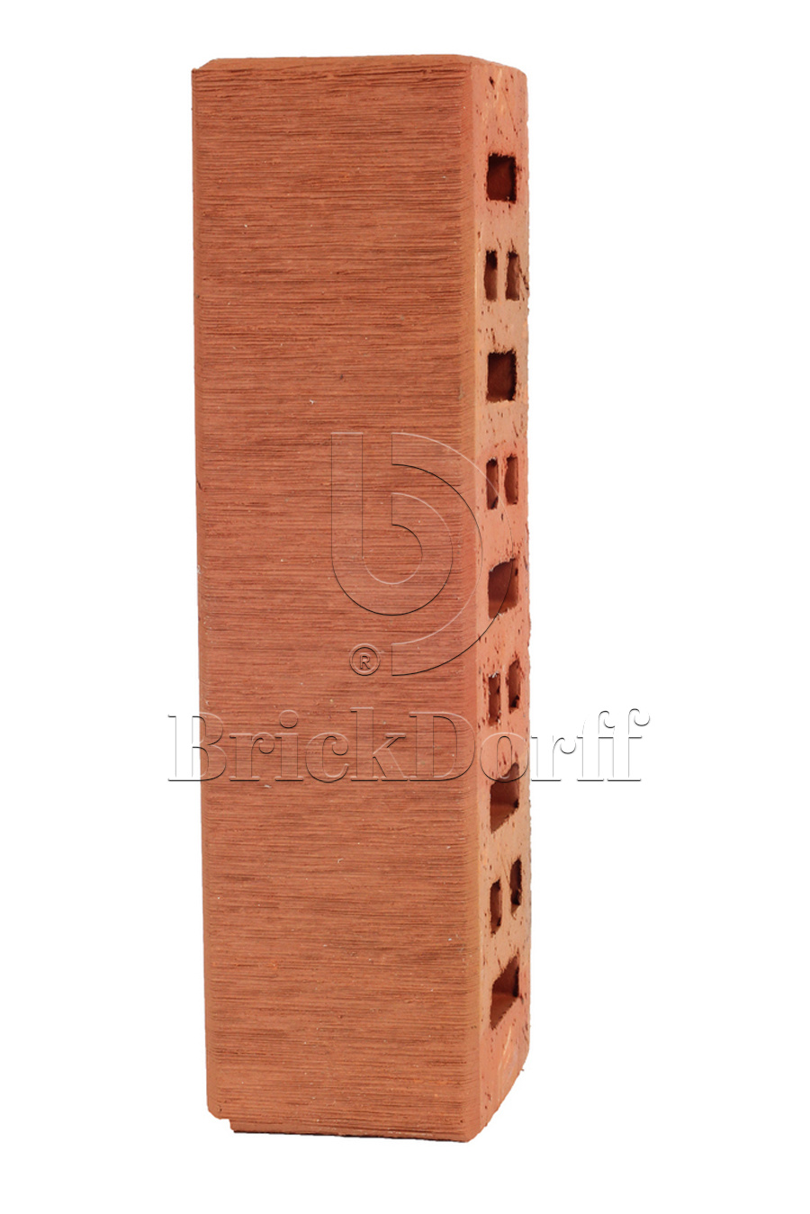 Кирпич клинкерный облицовочный терракотовый, Lode ASA RUDITE   штриховая, 250*85*65 мм