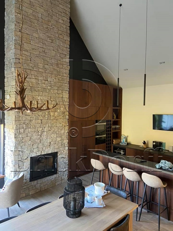 Камень грубый кварцит серо-бежевый 550*200*20\40 мм, натуральный камень для фасада и интерьера BD