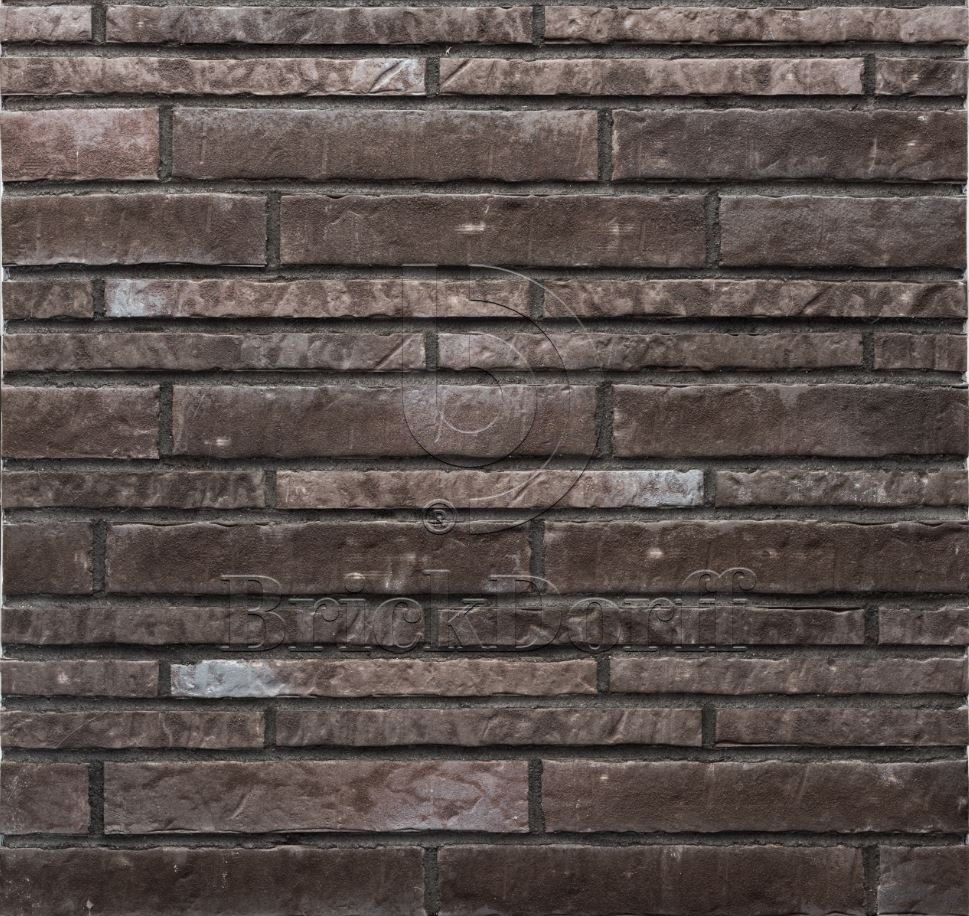 Клинкерная фасадная плитка облицовочная под кирпич под кирпич Stroeher (Штроер) Zeitlos 359 kohlenglanz рельефная, 400*35*14 мм