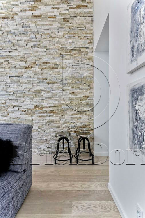 Сланец Бежевый-014 600*150*10-20 мм, натуральный камень для фасада и интерьера BD