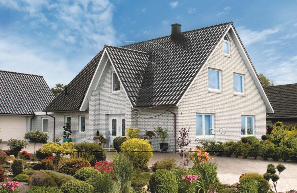 Керамическая черепица рядовая Roben Piemont антрацитовый серый ангоб