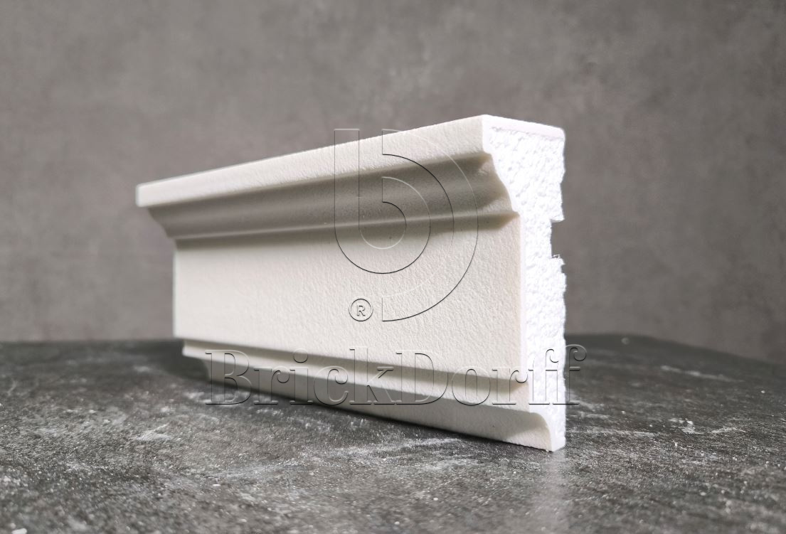 Молдинг для фасада - лепнина, декор из пенополистирола МВ-105/2 105*50*2000 мм