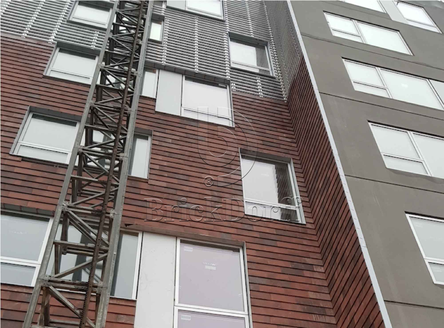 Tempio Rustikotta TONED FLAMED 200x400x14мм Дранка керамическая плитка для навесного вент Фасада и Кровли