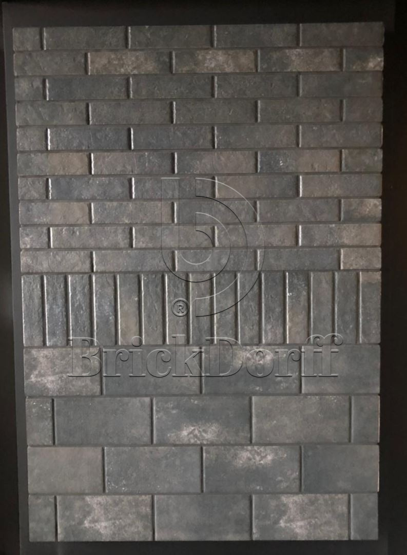 Viano Antracite 245X66х7,4 мм Клинкерная фасадная плитка под кирпич облицовочная, антрацит серый