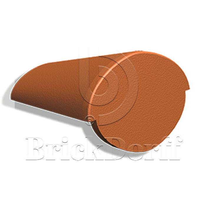 Начальная коньковая черепица натуральная цементно-песчаная Light неокрашенный серый 72, Kriastak Baltic tile